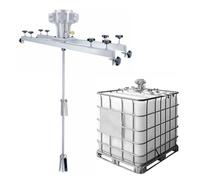 Mezclador de pintura neumático ajustable, agitador de aire de 250 galones con pala de agitación de 250 mm de diámetro, máquina agitadora de hélice plegable de 1 tonelada y 1000 l.