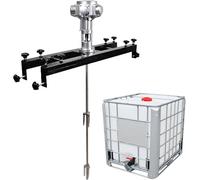 Mezclador de pintura neumático con hélice plegable ajustable para agitación de tanques IBC y disolución de tinta