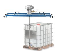 Mezclador de pintura neumático con soporte ajustable y hoja plegable, herramienta profesional de agitación de líquidos para barriles grandes