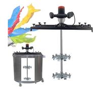 Mezclador de pintura neumático de tambor de aire de 3280 W, máquina portátil de contenedor eléctrico, máquina agitadora comercial portátil de toneladas con soporte de suspensión.(A)