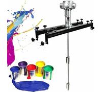 Mezclador de pintura neumático, mezclador de pintura neumático, agitador con soporte plegable y hélice plegable