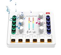 Mezclador de placa de sonido, mezclador de PC, versión en inglés M8 de la tarjeta de sonido Live Special Juego completo, para micrófono de 48 V, computadora y teléfono móvilPuede ser universal