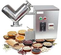 Mezclador de polvo seco, mezclador experimental tipo V para gránulos, velocidad ajustable y función de temporización, rango de procesamiento 0,6-0,8 L