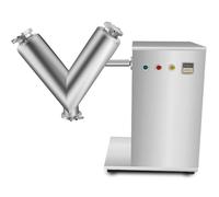 Mezclador de polvo tipo V de acero inoxidable con temporizador y ajuste de velocidad para mezcla de materiales industriales y granos