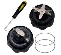 Mezclador de repuesto Combo Easy Twist Extractor Blade o hoja plana, compatible con/NutriBullet Blender Combo/(NBF10500/NBF70500/ZNBF30400Z/ZNBF30500Z/NBF50400) (cuchilla cruzada+hoja de fresado)