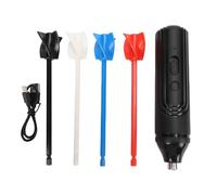 Mezclador de resina epoxi, mezclador eléctrico sin escobillas recargable de mano con 4 paletas, agitador de PVC para mezcla de resina, silicona, pintura y manualidades