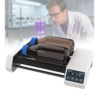 Mezclador de rodillos de laboratorio, mezclador de rodillo digital de tubo de 4 rodillos, mezclador de velocidad ajustable de 20-80 rpm, temporizador de 1 min-23h59 min y modos continuos, para pruebas