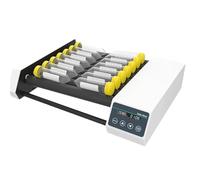 Mezclador de rodillos de tubo digital, agitador orbital de laboratorio, modos de balanceo y balanceo, motor sin escobillas, velocidad ajustable 20-80 RPM, temporizador, capacidad para tubos de 10 x 50