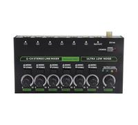 Mezclador de Sonido de Estudio 6 Canales bajo Ruido Profesional para un Mezclador Sonido Controlador DJ Hogar, Compacto y Resistente para Teclados Teclados (Enchufe de la UE 100-240V)