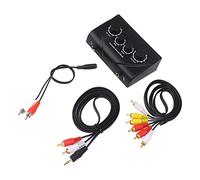 Mezclador de Sonido de Karaoke, 4 Diales Giratorios 50 Hz 60 Hz Mezclador de Sonido Portátil para Disfrutar de Discursos AC 100-240 V para Reuniones Familiares