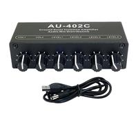 Mezclador de sonido divisor de sonido de 4 en 2 salidas, carcasa de metal sin pérdidas, sonido para consolas de juegos, aislamiento de ruido del suelo