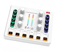 Mezclador de sonido en vivo, cambiador de voz, equipo de podcast para juegos de teléfono, karaoke, transmisión en vivo, podcasting, tarjeta de juegos