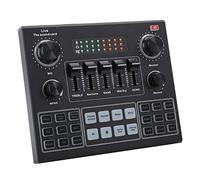 Mezclador De Sonido, Mezclador De Audio EstéReo con Tarjeta De Sonido Bluetooth, 16 Efectos De Sonido Especiales + ReduccióN De Ruido, Efectos De Sonido para TeléFonos MóViles Y Transmisiones En