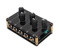 Mezclador de Sonido, Mini Portátil 4 en 1 Salida Mezclador de Línea Estéreo de Entrada de Sonido de Doble Canal para Reproductores de Cinta para Teléfono para Consola de Estudio