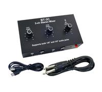 Mezclador de sonido profesional de 3,5 mm y 6,5 mm, compatible con Bluetooth/conexión de cable para micrófonos de instrumentos, carcasa de metal, combinador de durabilidad
