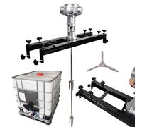 Mezclador de soporte neumático, máquina de agitación automática de pintura de acero inoxidable para barril de tanque, herramienta de mezcla de pintura con agitador de aire con 3 cilindros