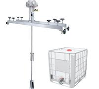 Mezclador de tambor de barril de tanque de montaje con abrazadera de agitador, agitador de aire IBC, máquina de agitación de pintura, capacidad de mezcla de 1000 L, mezclador de cemento, pintura de
