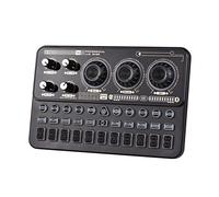 Mezclador de Tarjeta de Sonido Chip Digital DSP Incorporado Interfaz y Audio Profesional Kit de Podcast Graves Agudos Ajustables Utilizados para Transmisión en Vivo Canción K Móvil