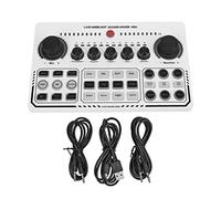 Mezclador de Tarjeta de Sonido en Vivo, Mezclador de Reducción de Ruido Inteligente, Mini Tablero Mezclador de Sonido USB, Accesorios de Audio de Música, Mezclador de Podcast, Mezclador de DJ Pequeño,
