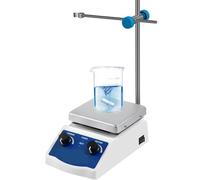 Mezclador de Vórtice, Agitador magnético, capacidad de mezcla 1000 ml, agitador laboratorio, placa calefactora con soporte, for calentar y mezclar líquidos en