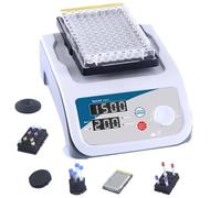 Mezclador de vórtice multitubo de 200-3000 RPM con temporizador digital, mezclador de laboratorio con motor sin escobillas para matraces y placas ELISA, 6 módulos intercambiables para mezcla de prec