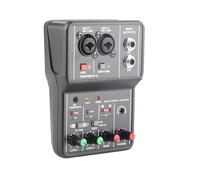 Mezclador deUSB 48V Phantom Power de 2 Canales, Consola de Mezcla de Sonido Compacta para Grabación de Música, Karaoke en Casa y Karaoke por Internet