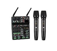 Mezclador digital, Mezclador USB De 4 Canales Con Micrófono Inalámbrico UHF For Consola De DJ, Grabación De PC, En Casa, Fiesta, Estudio De Iglesia Para producción musical