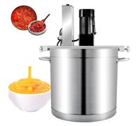 Mezclador eléctrico, agitador automático de ollas, mezclador de acero inoxidable con raspador de 4 cuchillas para sopa, salsa de chile, mermelada, gachas de avena, capacidad de 25 L, equipo de cocina