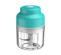 Mezclador EléCtrico de Ajo, Picadora de Carne, MáQuina de Cocina Multifuncional para el Hogar, Agitador de Chile, Picadora de Carne Azul