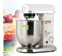 Mezclador eléctrico de cocina, tazón giratorio de acero inoxidable de 10 l, 3 velocidades, incluye batidor de mezcla, gancho para masa, pies antideslizantes, mezclador de alimentos comercial