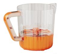 Mezclador eléctrico de huevos de 3 velocidades con capacidad de 1 litro y filtro integrado para lavar arroz, batir huevos y mezclar ingredientes secos (naranja)