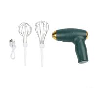 Mezclador eléctrico de mano batidor de crema inalámbrico para mini batidor de huevos, batidor portátil para pasteles con cabezal de batidor desmontable, agarre ergonómico pequeño (verde oscuro)