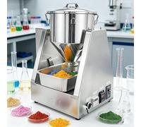 Mezclador eléctrico de polvo de acero inoxidable, licuadora seca de laboratorio de 5 litros con temporizador digital y velocidad variable para grano, cerámica, alimentación, laboratorio