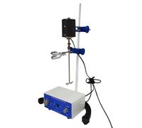 Mezclador eléctrico superior de 60 W con varilla agitadora de doble hoja, 0-2800 rpm, velocidad ajustable, mezclador de laboratorio, mezclador de laboratorio, protección contra sobrecarga, dispositivo