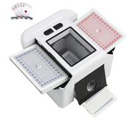 Mezclador electrónico recargable de 2000 mAh - Mezcla automática y manual, bajo ruido, cola ajustable, compatible con tarjetas de juego, UNO, Blackjack, Skip-Bo, fase 10, Texas Hold'em, Belote