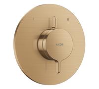 Mezclador empotrado AXOR One de hansgrohe para 2 consumidores, 48415140, Color: Bronce cepillado