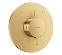 Mezclador empotrado AXOR One de hansgrohe para 2 consumidores, 48415250, Color: Óptica de oro cepillado