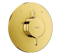 Mezclador empotrado AXOR One de hansgrohe para 2 consumidores, 48415990, Color: Óptica Oro Pulido