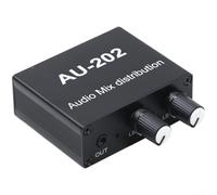 Mezclador estéreo con doble entrada y perilla de volumen para auriculares, cuerpo de distribución de amplificador de potencia externa, alto rendimiento con chips Njm4580 y Njm4556a, salida de audio de