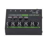 Mezclador Estéreo de Línea de 4 Canales de Ruido Ultrabajo, 4 Entradas, 1 Salida DC 5 V, Mini Mezclador de Audio Portátil, Micrófono, Guitarra, bajo, Teclado, Mezcladores para Club
