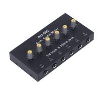 Mezclador Estéreo Mono, Volumen Ajustable, Mezclador de Audio de 6 Canales, CC 5 V, Batería de 250 MAh, Ganancia 5X, Menos Interferencias para Cine en Casa
