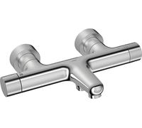 Mezclador HANSA HANSAPRISMA para bañera y ducha, 180 mm de proyección, caño fijo, 5810230180, Color: Acero cepillado