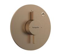 hansgrohe Mezclador DuoTurn S, empotrado, 1 consumidor, roseta redonda, 75618140, Color: Bronce cepillado