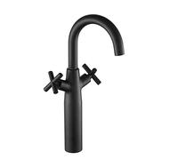 Mezclador Lavabo NANKA HauT Negro Edouard Rousseau - Pico móvil - Manijas de metal - Ahorro de agua - Cabezales de cerámica 1/4 T