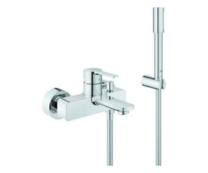 Mezclador lineal monomando para bañera Grohe, de pared, con kit de ducha, 33850001