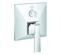Mezclador monomando Allure Brilliant de Grohe, juego de instalación prefabricado para cuerpo de instalación oculto, desviador de 3 vías, 24340000, Color: cromado
