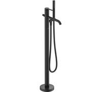 Mezclador monomando de bañera Duravit C.1, de pie, proyección 201mm, incl. soporte de ducha y flexo de ducha, C15250001046, Color: Negro Mate