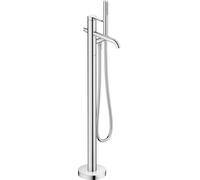 Mezclador monomando de bañera Duravit C.1, de pie, proyección 201mm, incl. soporte de ducha y flexo de ducha, C15250001010, Color: Cromo alto brillo