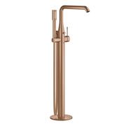 Mezclador monomando de bañera Grohe Essence, a suelo, orientable, proyección 277mm, con accesorios, 25248DL1, Color: cálido atardecer cepillado