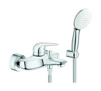 Mezclador monomando de bañera Grohe Eurostyle, 185 mm de proyección, con conjunto de ducha, ducha de mano Tempesta 110, 1 modo de rociado, 25286003